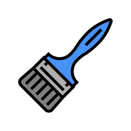 brush tool color icon vector. brush tool sign. isolated symbol illustrationのイラスト素材