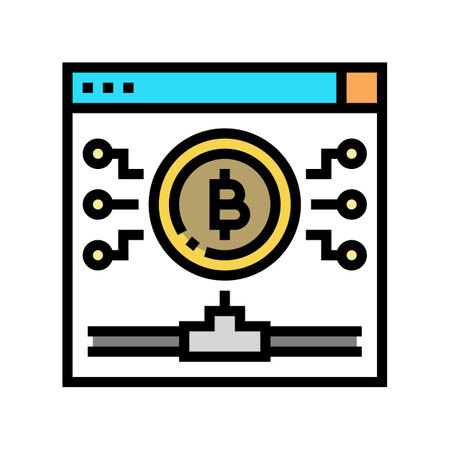 digital token color icon vector. digital token sign. isolated symbol illustrationのイラスト素材