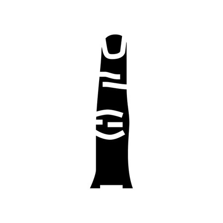 finger hand glyph icon vector. finger hand sign. isolated contour symbol black illustrationのイラスト素材