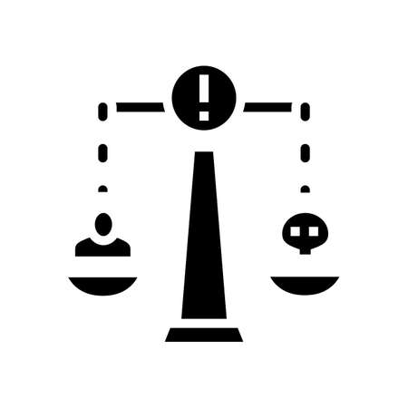 crimes against morality glyph icon vector. crimes against morality sign. isolated contour symbol black illustrationのイラスト素材