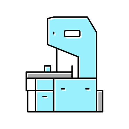 sawmill factory machine color icon vector illustrationのイラスト素材
