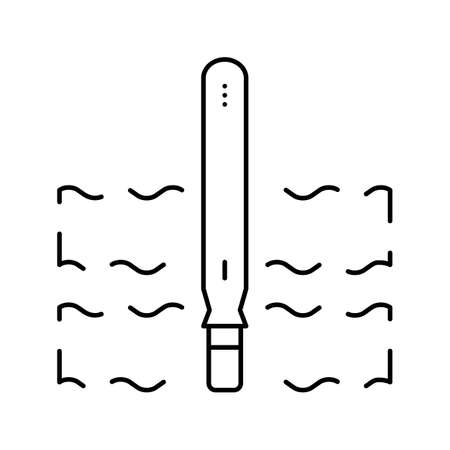 diver float line icon vector illustration signのイラスト素材