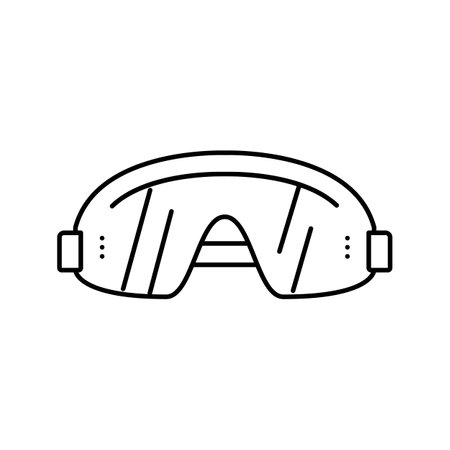 glasses wing-suit tool line icon vector illustrationのイラスト素材
