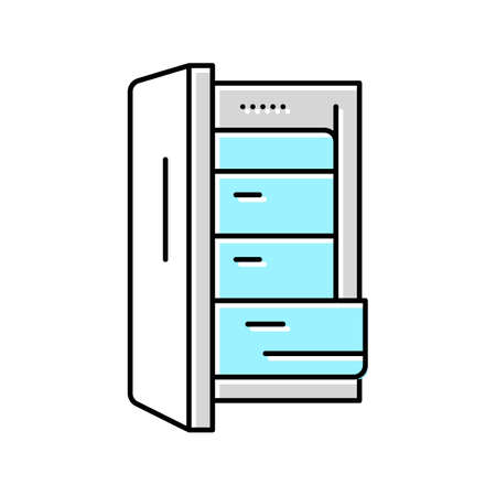 freezer equipment color icon vector illustrationのイラスト素材