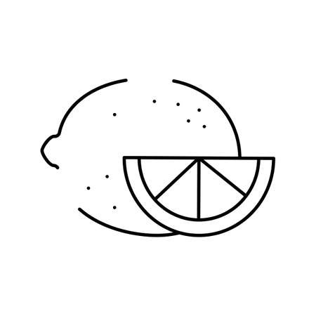 citrus aromatherapy line icon vector isolated illustrationのイラスト素材