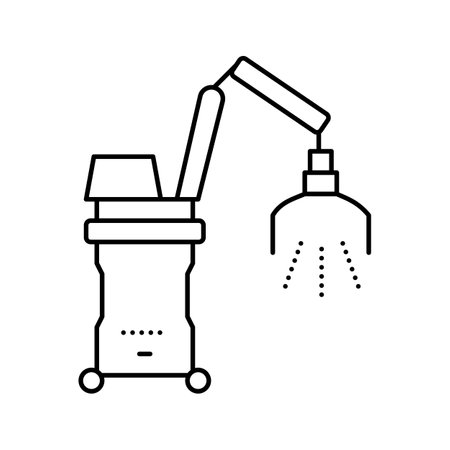 photo-dynamic therapy line icon vector illustrationのイラスト素材