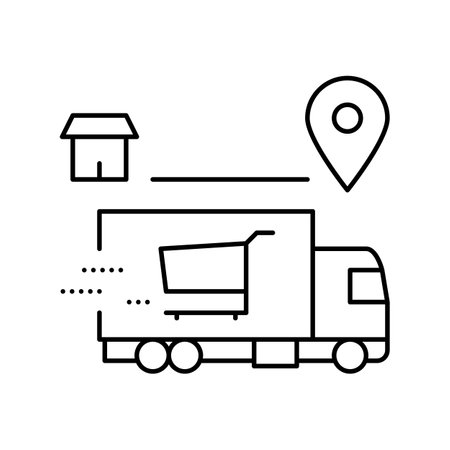 shop delivery service line icon vector illustrationのイラスト素材