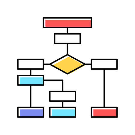 financial diagram color icon vector illustrationのイラスト素材