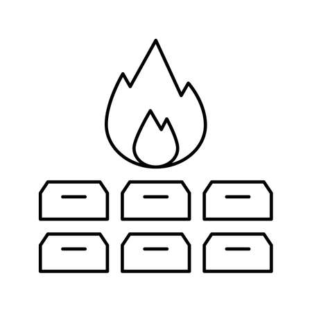 collective pet funeral line icon vector illustrationのイラスト素材