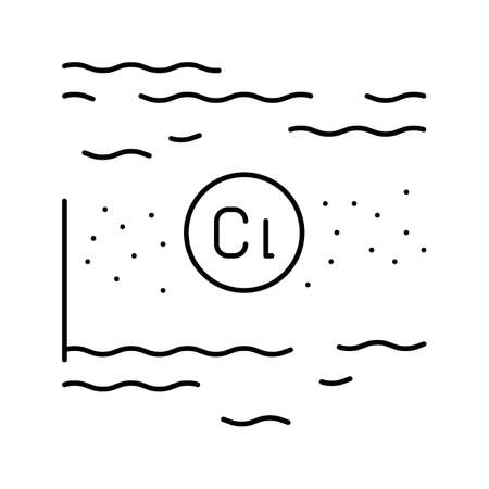 disinfection chlorin water line icon vector illustrationのイラスト素材