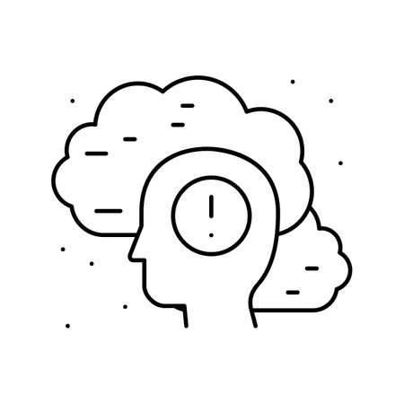 allergy on dust line icon vector illustrationのイラスト素材