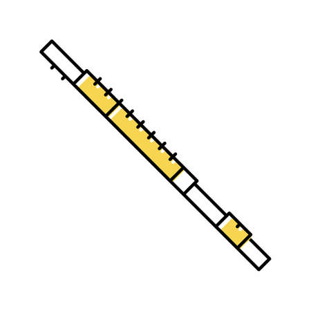 flute music playing instrument color icon vector illustrationのイラスト素材