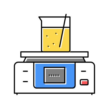 chemical test equipment color icon vector isolated illustrationのイラスト素材