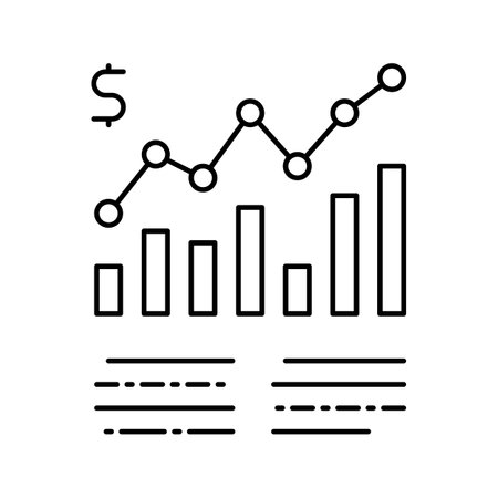 investment infographic line icon vector isolated illustrationのイラスト素材