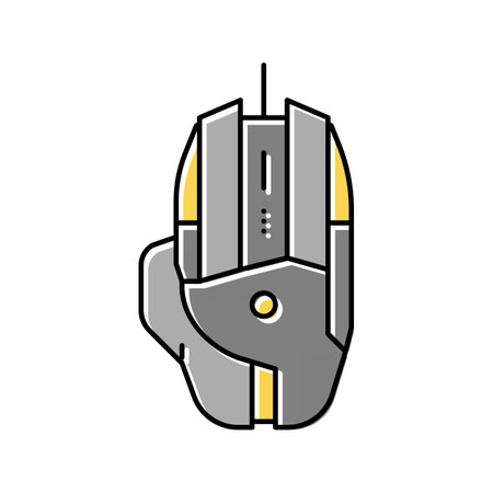 gaming mouse color icon vector illustrationのイラスト素材