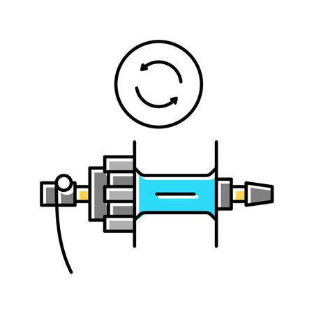 bushing maintenance and adjustment color icon vector illustrationのイラスト素材