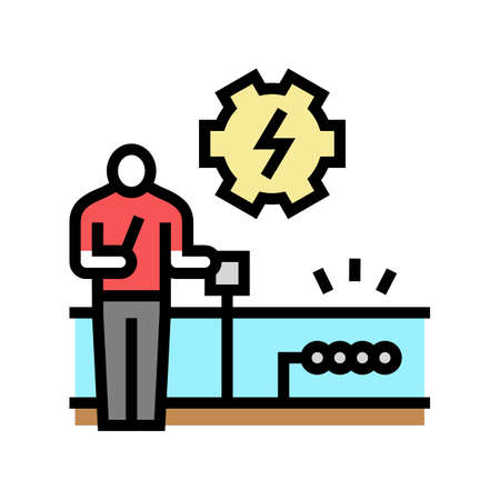 switches and sockets installation color icon vector. switches and sockets installation sign. isolated symbol illustrationのイラスト素材