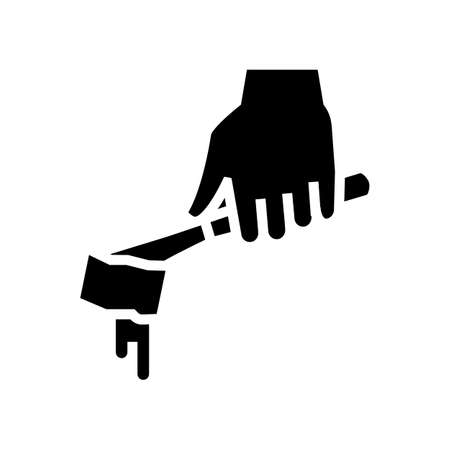 butter add glyph icon vector. butter add sign. isolated contour symbol black illustrationのイラスト素材