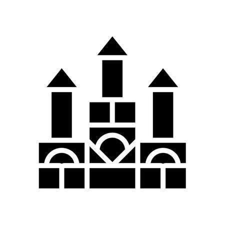 building blocks glyph icon vector. building blocks sign. isolated contour symbol black illustrationのイラスト素材