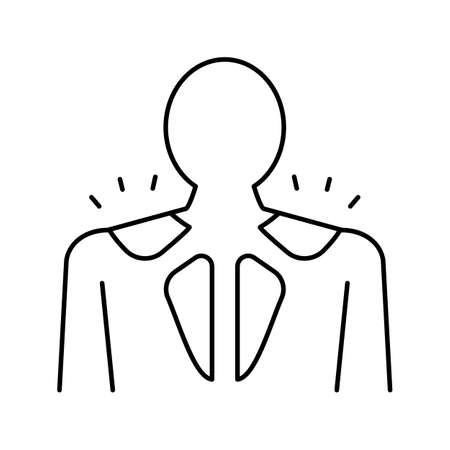 myositis disease line icon vector illustrationのイラスト素材