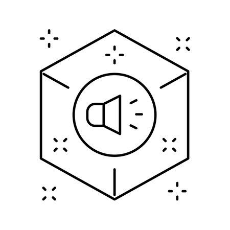 surround sound line icon vector illustrationのイラスト素材