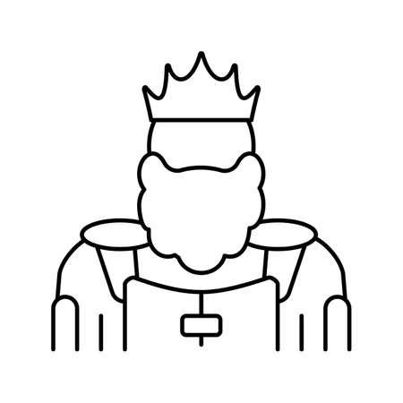 king kingdom line icon vector illustrationのイラスト素材