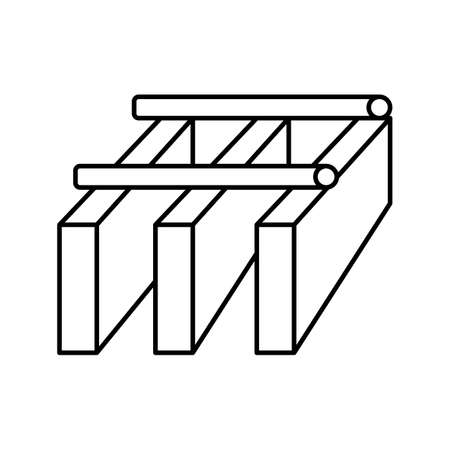 bar grating metal line icon vector illustrationのイラスト素材