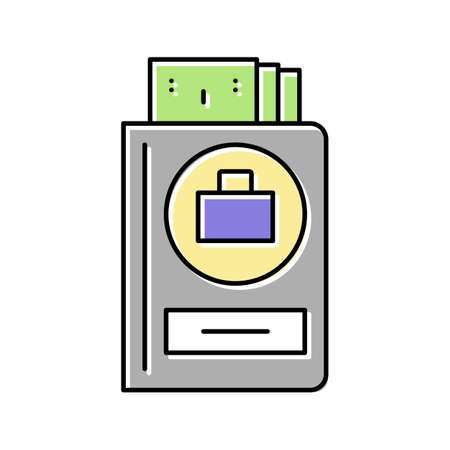 work pay allowance color icon vector illustrationのイラスト素材