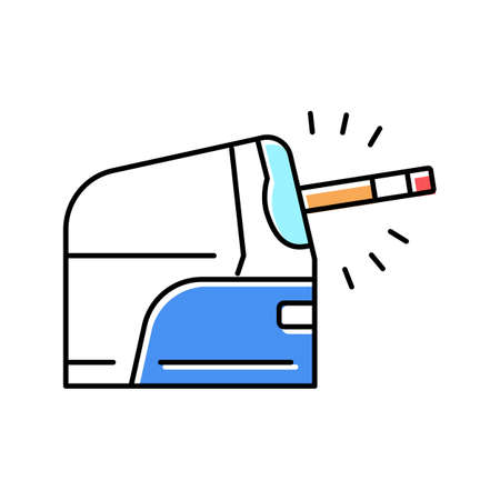 pencil sharpener automatically color icon vector illustrationのイラスト素材