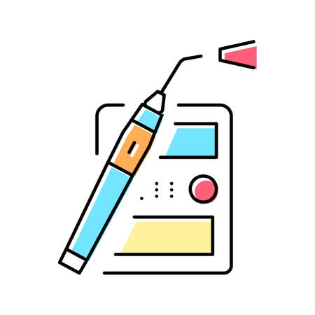dentist equipment color icon vector illustrationのイラスト素材
