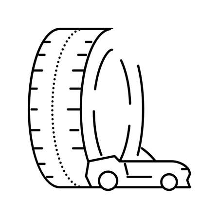 high performance tires line icon vector illustrationのイラスト素材