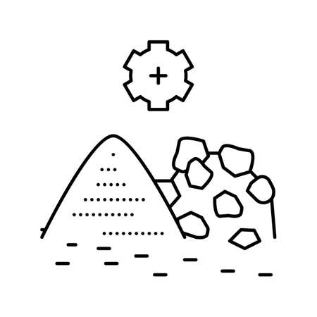 mining processing line icon vector illustrationのイラスト素材