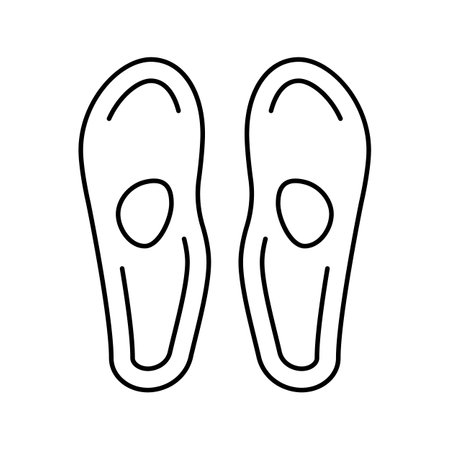 insoles for treatment flat feet line icon vector illustrationのイラスト素材