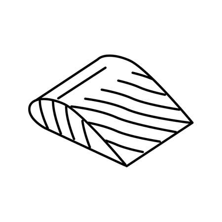 fillet salmon line icon vector illustrationのイラスト素材