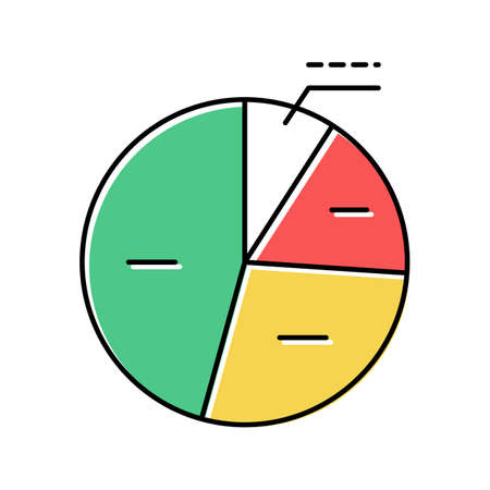 pie chart color icon vector illustrationのイラスト素材