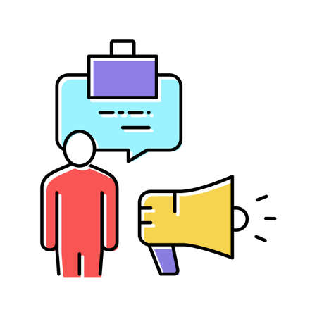 professionalism soft skill color icon vector illustrationのイラスト素材