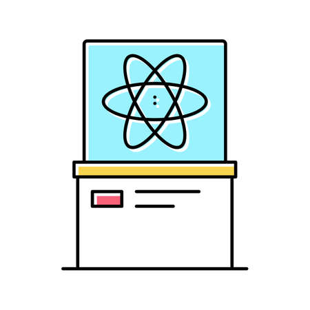 science exhibit color icon vector color illustrationのイラスト素材