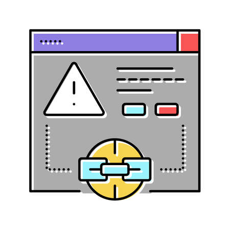 irrelevant link color icon vector illustrationのイラスト素材