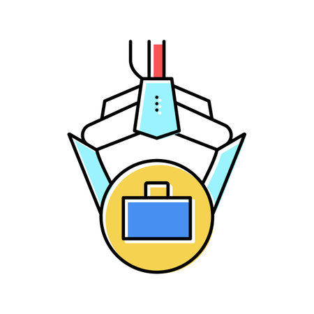 robot arm hold case color icon vector illustrationのイラスト素材