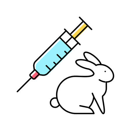syringe animal color icon vector illustrationのイラスト素材