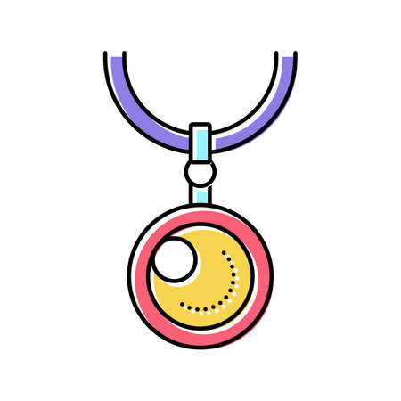 pendants jewellery color icon vector illustrationのイラスト素材