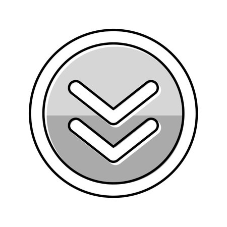 button scroll color icon vector illustration
