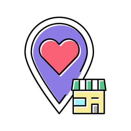 local business color icon vector illustrationのイラスト素材