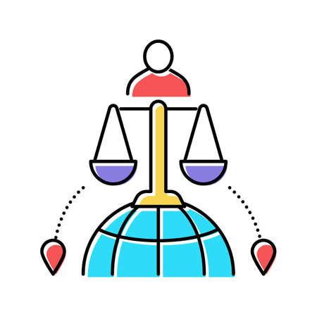international adoption color icon vector illustrationのイラスト素材