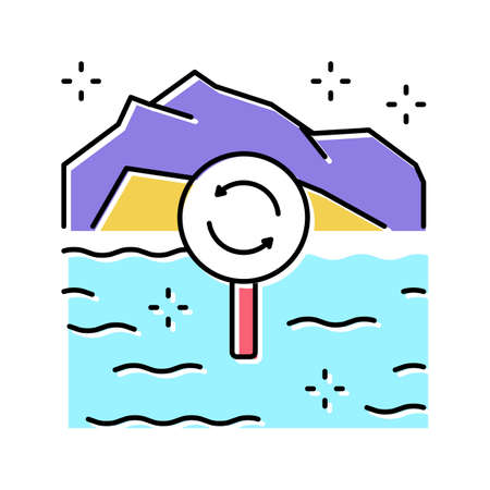 ecotope system color icon vector illustrationのイラスト素材