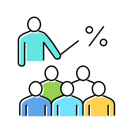 business trainer conference color icon vector illustrationのイラスト素材