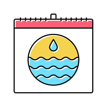 world water day color icon vector illustrationのイラスト素材