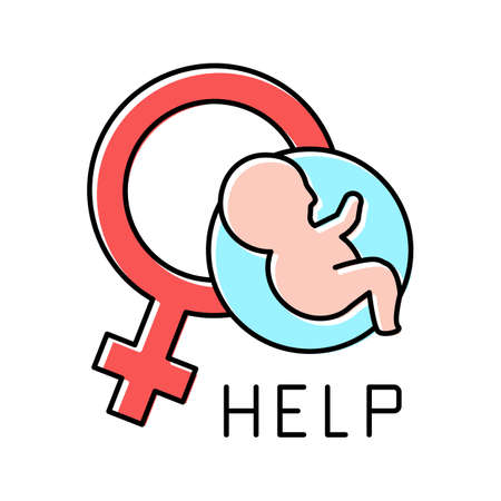help and consultation fertilization color icon vector illustrationのイラスト素材