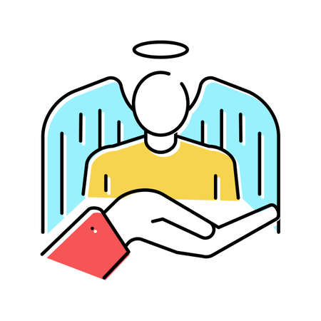 innocent law color icon vector illustrationのイラスト素材