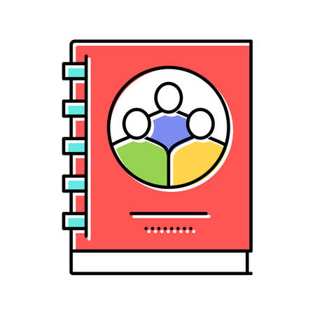 company statute for employees color icon vector illustrationのイラスト素材